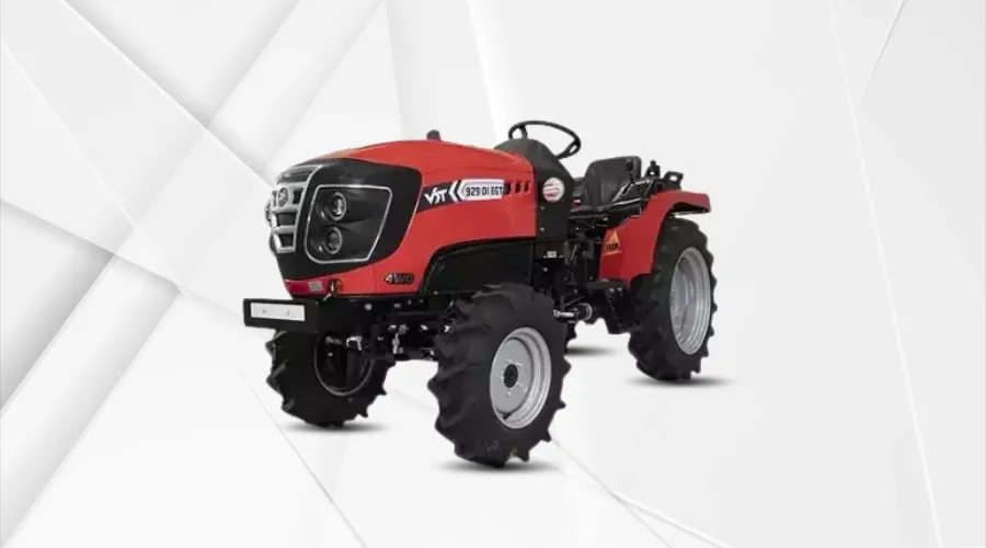 VST 929 DI EGT 4WD mini tractor in red and black color