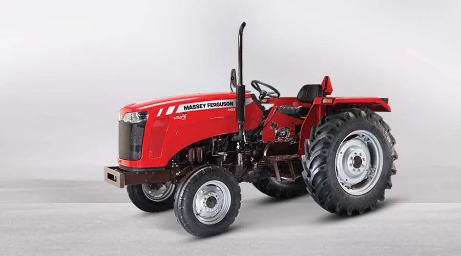 Massey Ferguson 245 Smart tractor in a vibrant green field, showcasing durability, efficiency, and innovative farming technology.