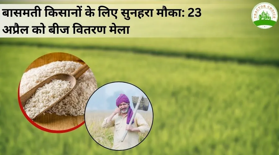 बासमती किसानों के लिए सुनहरा मौका: 23 अप्रैल को बीज वितरण मेला