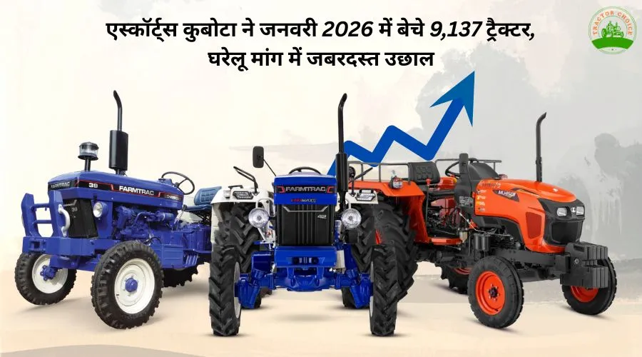 Escorts Kubota tractor sales in January 2026