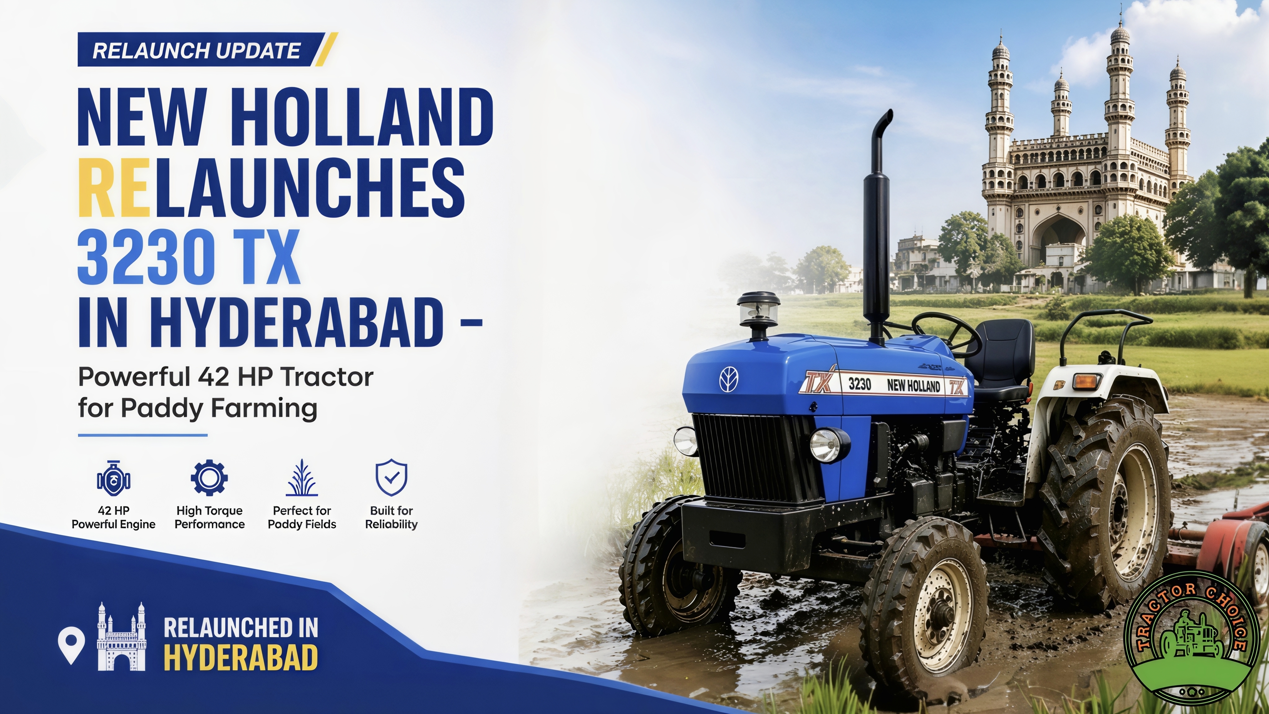New Holland 3230 TX Relaunch: The Perfect 42 HP Powerhouse for Andhra Pradesh and Telangana