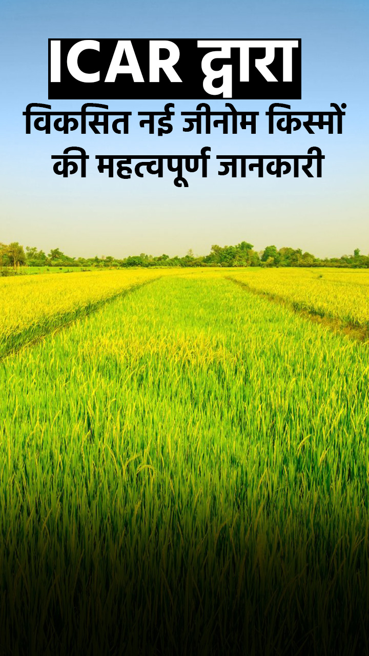 ICAR द्वारा विकसित नई जीनोम किस्मों की महत्वपूर्ण जानकारी
